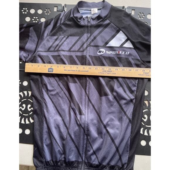 Unisex cycling jersey zippered large SPONEED short sleeve Pocket pouches - Picture 6 of 7